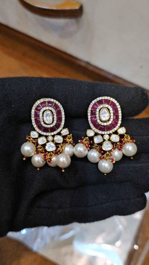 Beautiful navratan necklace 925silver gold polish