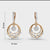Radiant Triple Hoop Diamond Pendant Set – Elegant Gold & Diamond Design