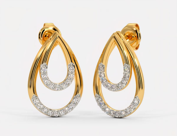 Elegant Teardrop Diamond Earrings πβ¨
