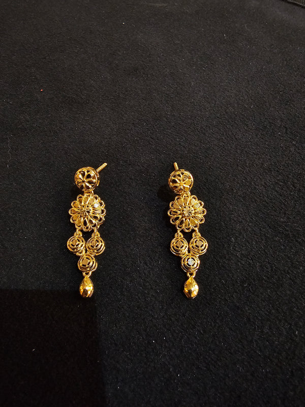 Luxury Turkish Gold Necklace Set with Intricate Dubai Pattern – Complete Bridal Jewelry Set with Matching Earrings & Statement Ring