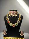 Beautiful navratan necklace 925silver gold polish