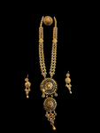 Luxury Turkish Gold Necklace Set with Intricate Dubai Pattern – Complete Bridal Jewelry Set with Matching Earrings & Statement Ring