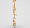 Radiant Triple Hoop Diamond Pendant Set – Elegant Gold & Diamond Design